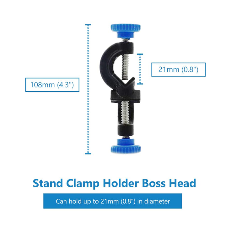 Lab Chain Clamp Holding 40-180mm (1.6-7) with Stand Clamp Holder Bosshead for Fixing Beaker, Securing Cylindrical Glassware