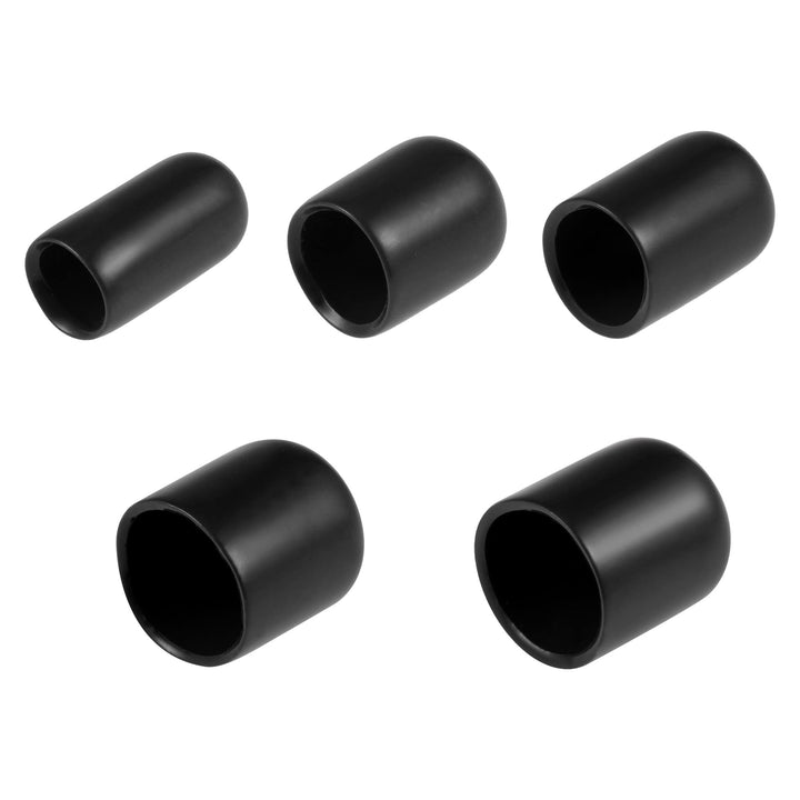 25pcs Round Rubber End Caps 1/4 3/8 1/2 5/8 3/4 Black Vinyl Cover Screw Thread Protectors Assortment Kit