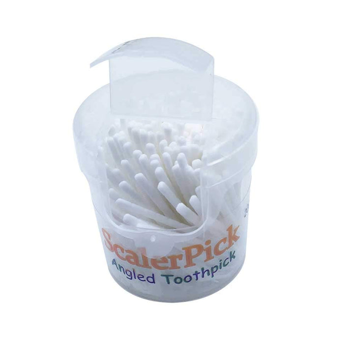 Angled toothpick Scalerpick White Plastic Household Teeth Cleaning Curved Hook 200 pcs