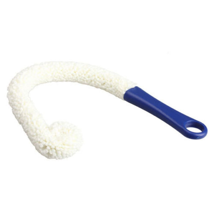 Long Neck Bendable Foam Tipped Bottle/Glass/Decanter/Stemware/Cups/Coffee Pot/Deep Ice Tea Containers Washing Brush Scrubber, Glasses Cleaning Brush (Blue)