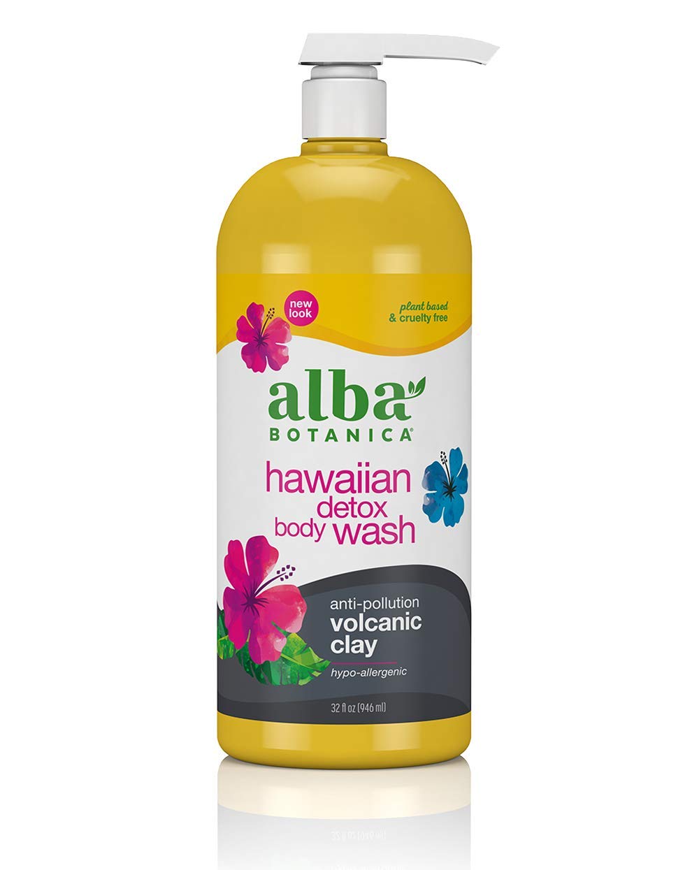 Hawaiian Detox Body Wash, Anti-Pollution Volcanic Clay, 32 Oz