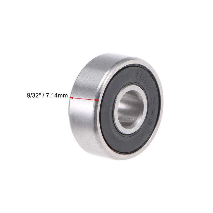 R4A-2RS Ball Bearing 1/4-inchx3/4-inchx9/32-inch Double Sealed ABEC-1 Bearings 2pcs