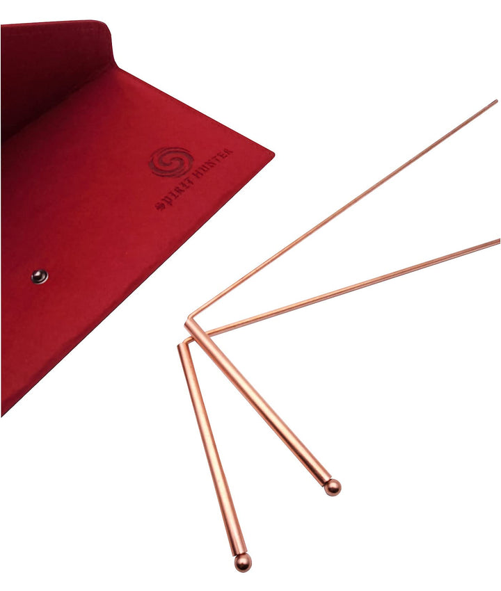 99.9% Copper Dowsing Rod - Detect Gold, Water, Ghost Hunting etc - 2pcs Divining Rods with Bag.