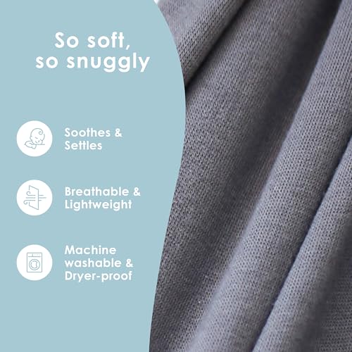 Stretchy Ergonomic Baby Carrier Sling for Newborns to Toddlers - Hands-Free Lightweight Baby Wrap 7-35 lbs (Dark Grey)