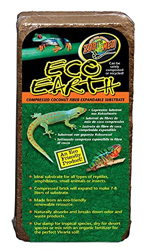 Eco Earth All-Natural Loose Coconut Fiber, Safely Composted, Tropical Substrate for Reptiles (8 Quarts, 2-Pack)