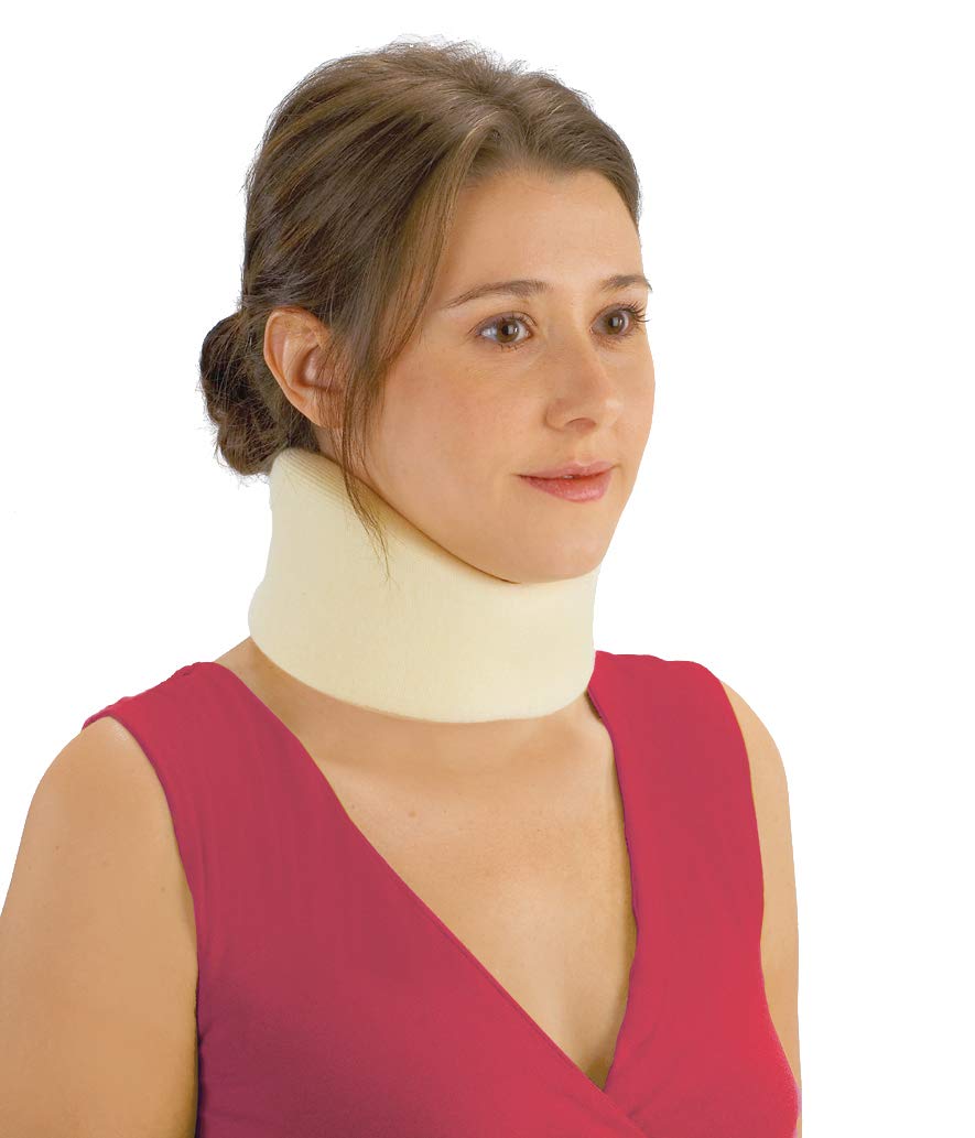 Soft Foam Cervical Collar Neck Support, Medium, 2 1/2-Inch Width, White