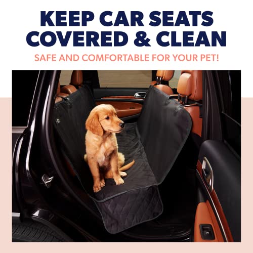 Dog Car Seat Cover for Back Seat. Car Seat Protector Dog Hammock for Car - Waterproof Pet Back Seat Cover for Trucks, Sedans & SUVs - Use with Chom Chom Roller Pet Hair Remover. Black XL