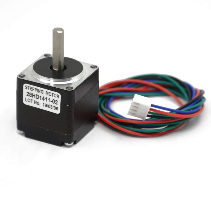 Nema 11 Stepper Motor 28mm Body 1.8 Stepper Angle 0.8A 2 Phase 4-Lead with 50CM Cable for 3D Printer, CNC Machine and Robotics