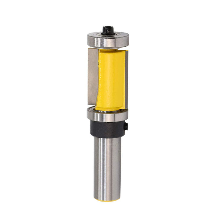 Yakamoz 2Pcs 1/2-Inch Shank Pattern Flush Trim Router Bit Top and Bottom Double Bearings Trimmer Cutter Woodworking Tool