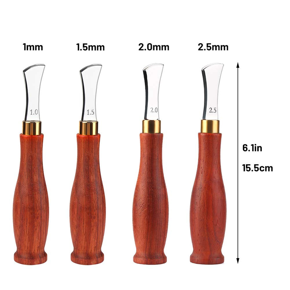 Leather Shallow Slot Edge Linear Edge Device, Edge Creaser Stainless Steel, Leather Crimping Working Tools, Leather Edge Creaser 1.0/1.5/2.0/2.5mm for Leather Craft