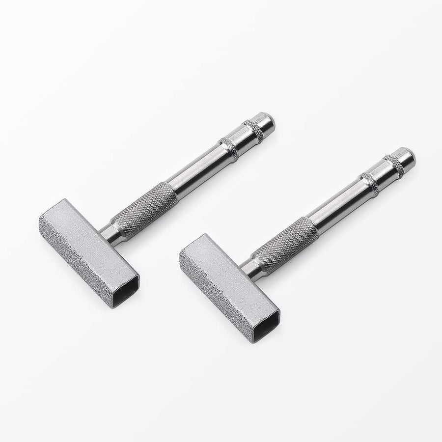 2 Pcs Silver Diamond Grinding Wheel Dresser Stone Bench Grinder Dressing Tool for Grinding Deburring Wheels Truing Grinding Durable Quality with Smart Details Design Flat Diamond Coated Surface
