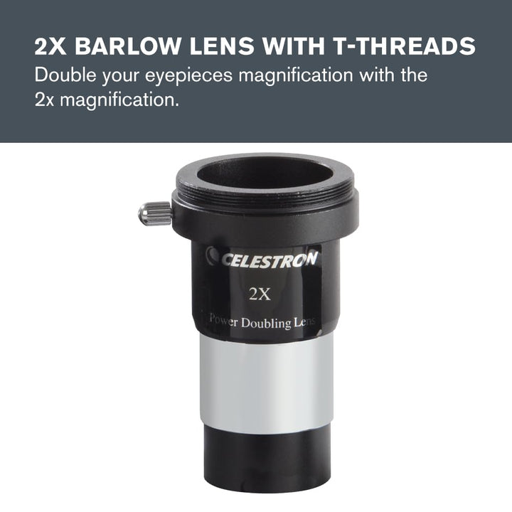 8 Piece Telescope Accessory Kit – Eyepieces, 2X Barlow Lens, Colored Filters, Moon Filter and Sturdy Carry Case