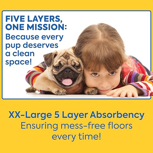 Petcare XXL Dog Training Pads, Heavy Duty Dog Pee Pads XXL, Jumbo Puppy Pads, Wee Wee Pads for Dogs and Puppies, Dog House Training, Leak Proof, Safe, Disposable, 26x30, 30 Ct