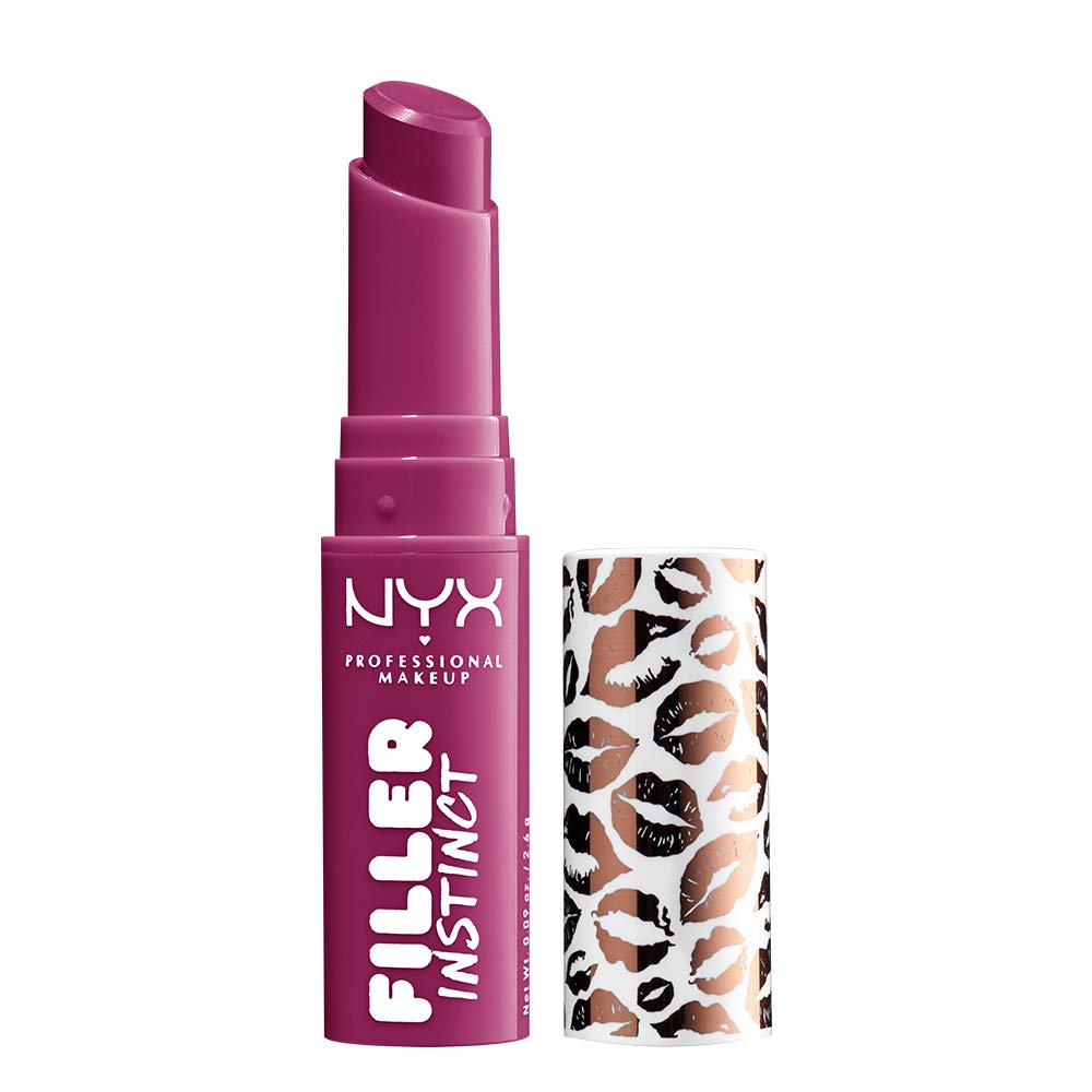PROFESSIONAL MAKEUP Filler Instinct Plumping Lip Color, Lip Balm - Bitten Pout (Berry Red)