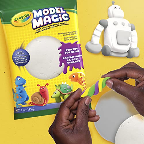 Model Magic White, Modeling Clay Alternative, At Home Crafts for Kids, 4 oz