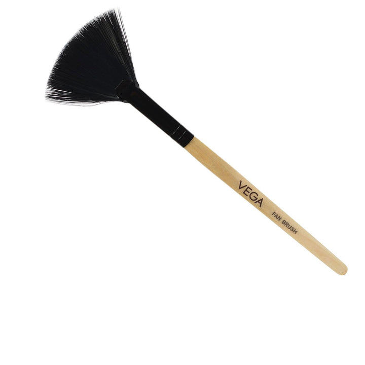 Fan Makeup Brush, (EV-11) - Wooden