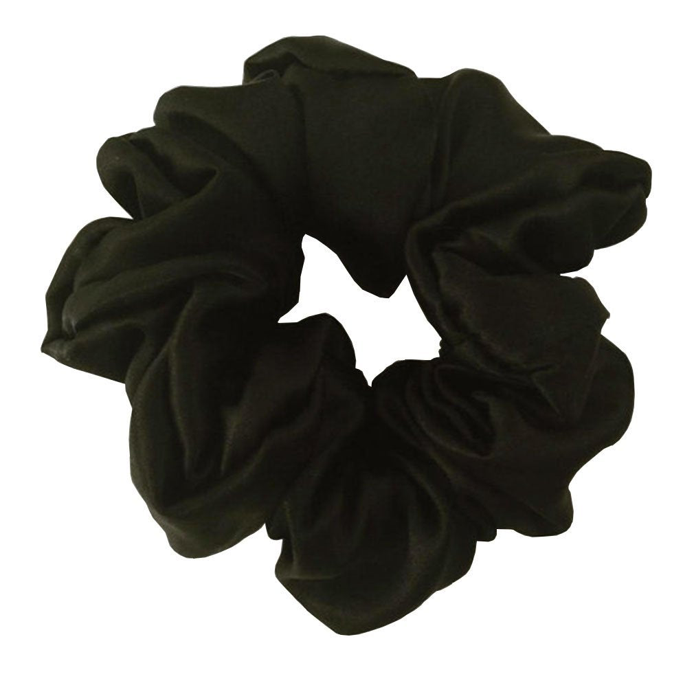 Maxfeel 100% Pure Muberry Silk Hair Scrunchie Multicolor (black) by Maxfeel