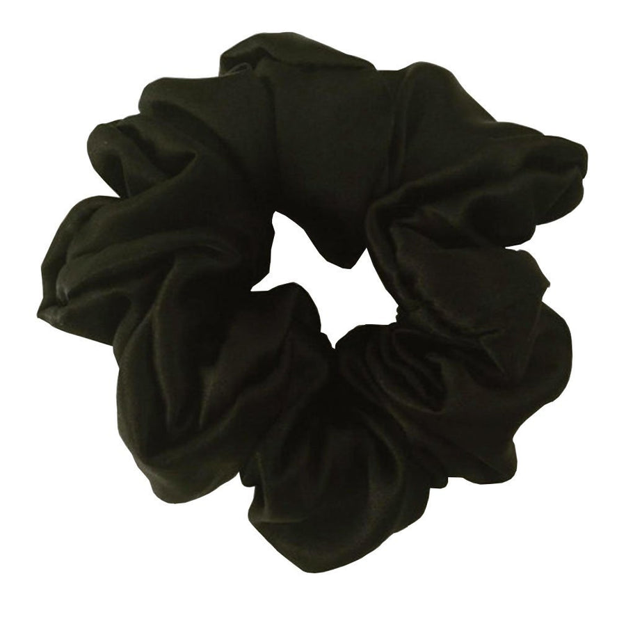 Maxfeel 100% Pure Muberry Silk Hair Scrunchie Multicolor (black) by Maxfeel