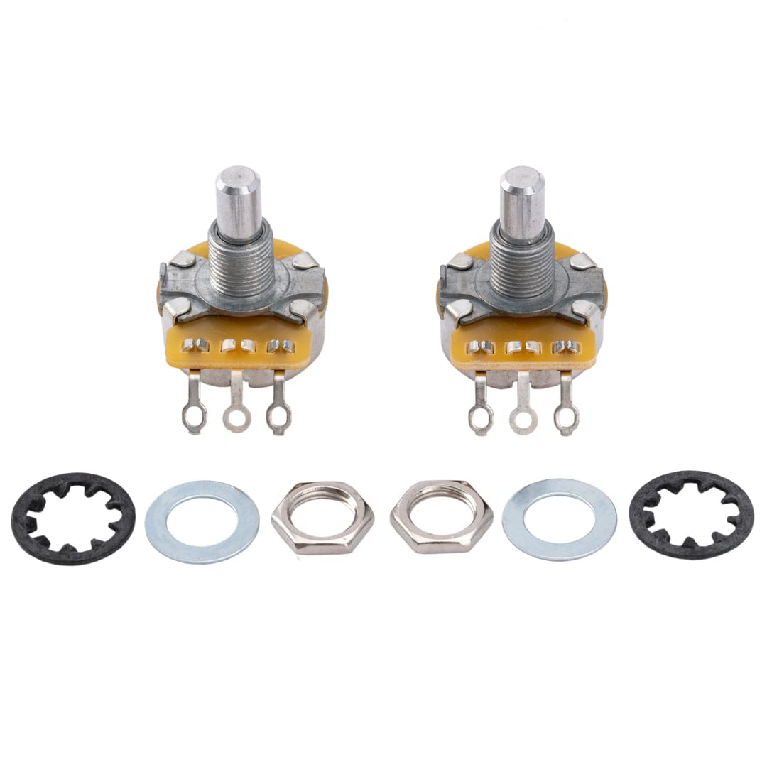 CTS 450 Series A250K Solid Shaft Guitar Pots Audio Taper Potentiometers for USA Electric Guitar and Bass, 10% Tolerance (Set of 2)