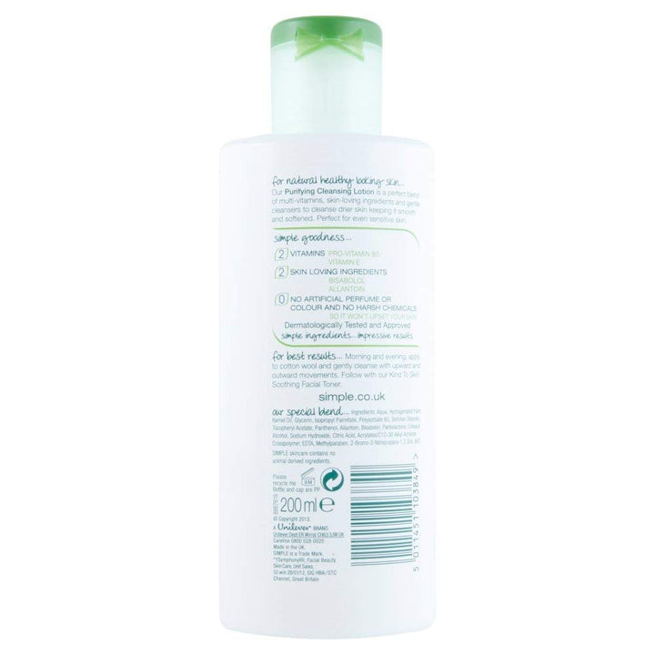 Simple Kind To Skin Purifying Cleansing Lotion 200Ml