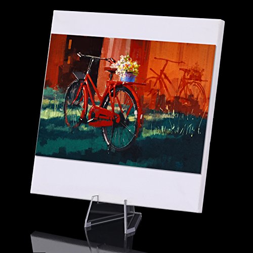 12 Packs Card Display Stand 2.24 Tall Clear Acrylic Easel Stands Mini Coin Picture Display Easel Holder Baseball Sports Card Stands Trading Graded Card Stand Card Holder