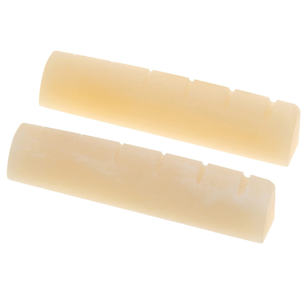 Pro 43.99mm Slotted Guitar Unbleached Bone Nut for 6 String Epiphone Les Paul Pre-2014 Electric/Acoustic Guitar (Set of 2)