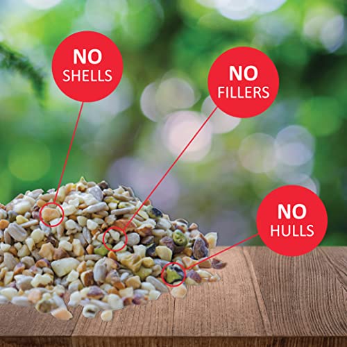 Fine Tunes Wild Bird Seed - No Waste Bird Food Mix - Attracts Bluebirds, Finches, Chickadees & More - 15 lb. Bag
