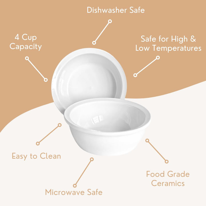 Elevated Cat Ceramic Bowls Stand for Food and Water, Small Dog, Anti Vomit, Indoor Cats, Tilted Feeding Position, Full Bamboo Body Stand with Food Grade, Whisker Friendly Dish for Cats and Puppy
