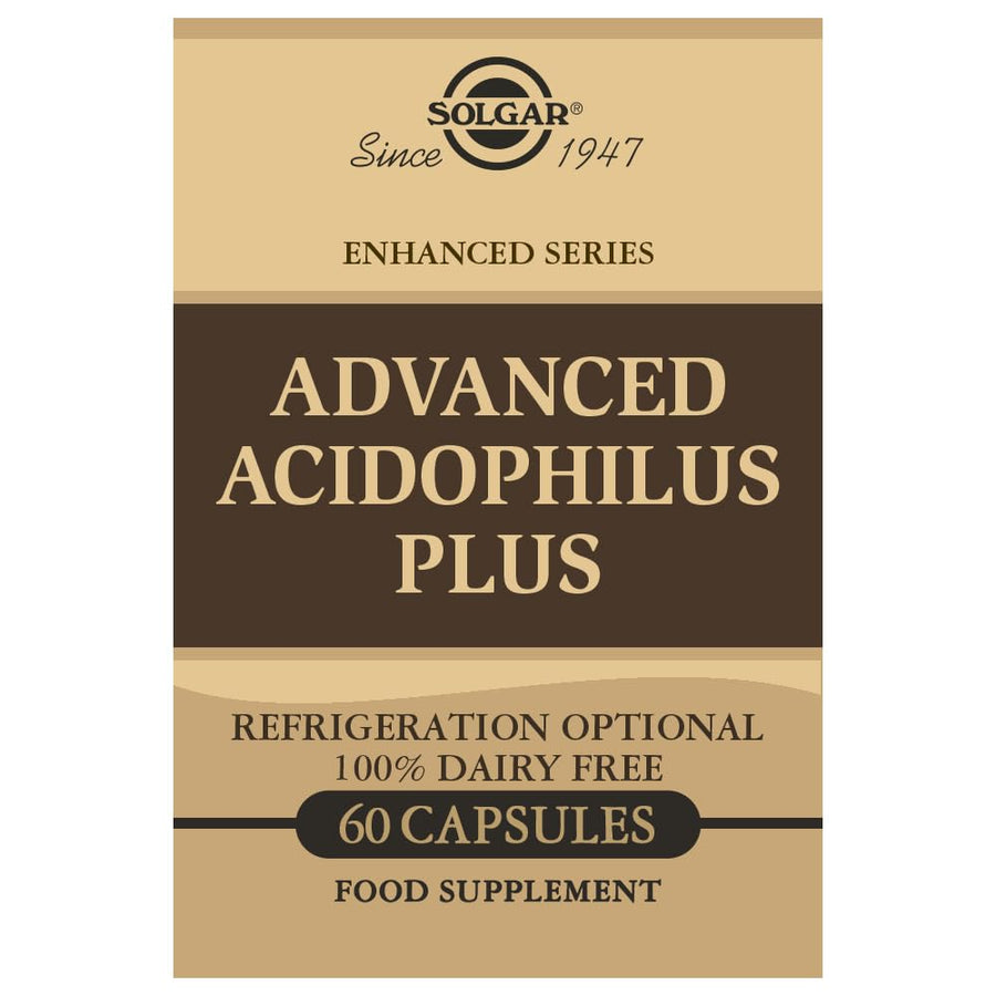 Solgar Advanced Acidophilus Plus, 60 Vegetable Capsules - Supports Healthy Intestinal Flora - 500 Million Microorganisms Per Serving - Gluten & Dairy Free - Vegetarian - 60 Servings