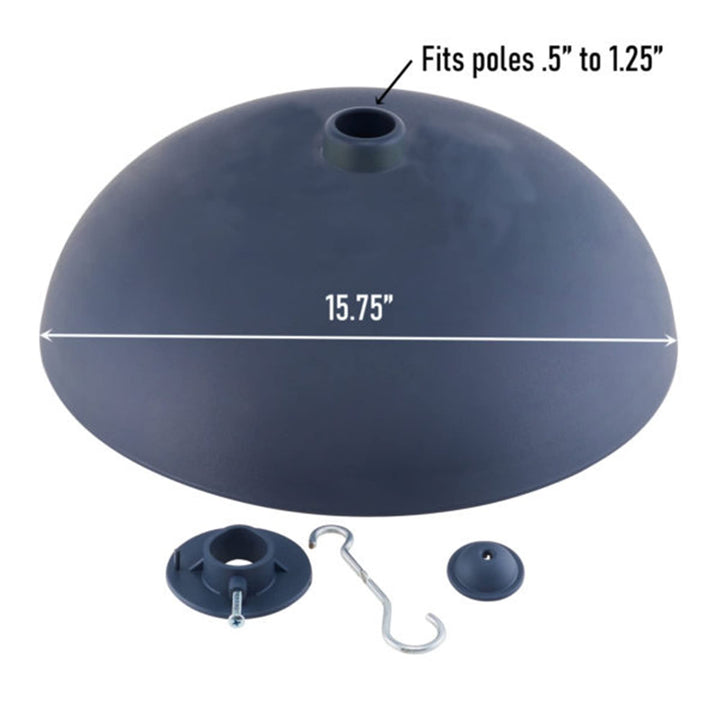 Two-Way Squirrel Baffle: Protects Bird Feeders, Hang or Pole Mount (pole sold separately). Adjustable to Fit Poles .5 to 1.25. Large Resin Baffle (15.75 diameter, Gray)