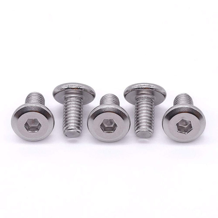 M6-1.0 x 10mm (30 PCS) Hex Socket Head Cap Screws Furniture Screws, 304 Stainless Steel 18-8, Round Head Connector Screws for Furniture,Binding Screws