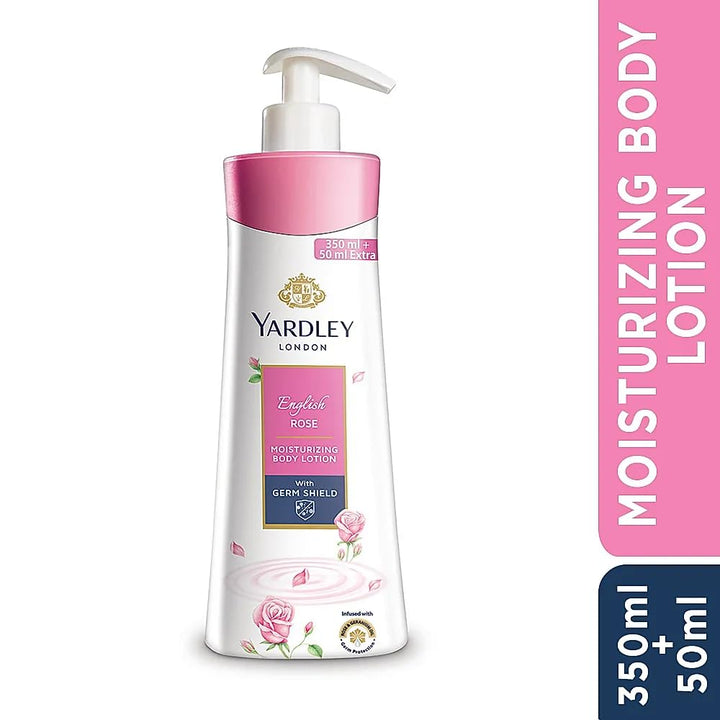 London English Rose Moisturising Hand & Body Lotion, 350ml+50ml