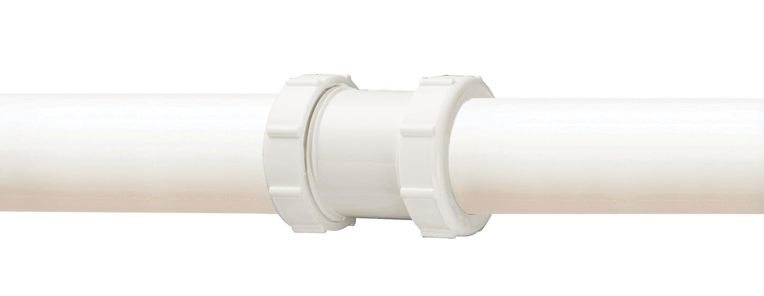 46WK Extension Coupling, 1-1/2-Inch or 1-1/4-Inch by 1-1/2-Inch, White