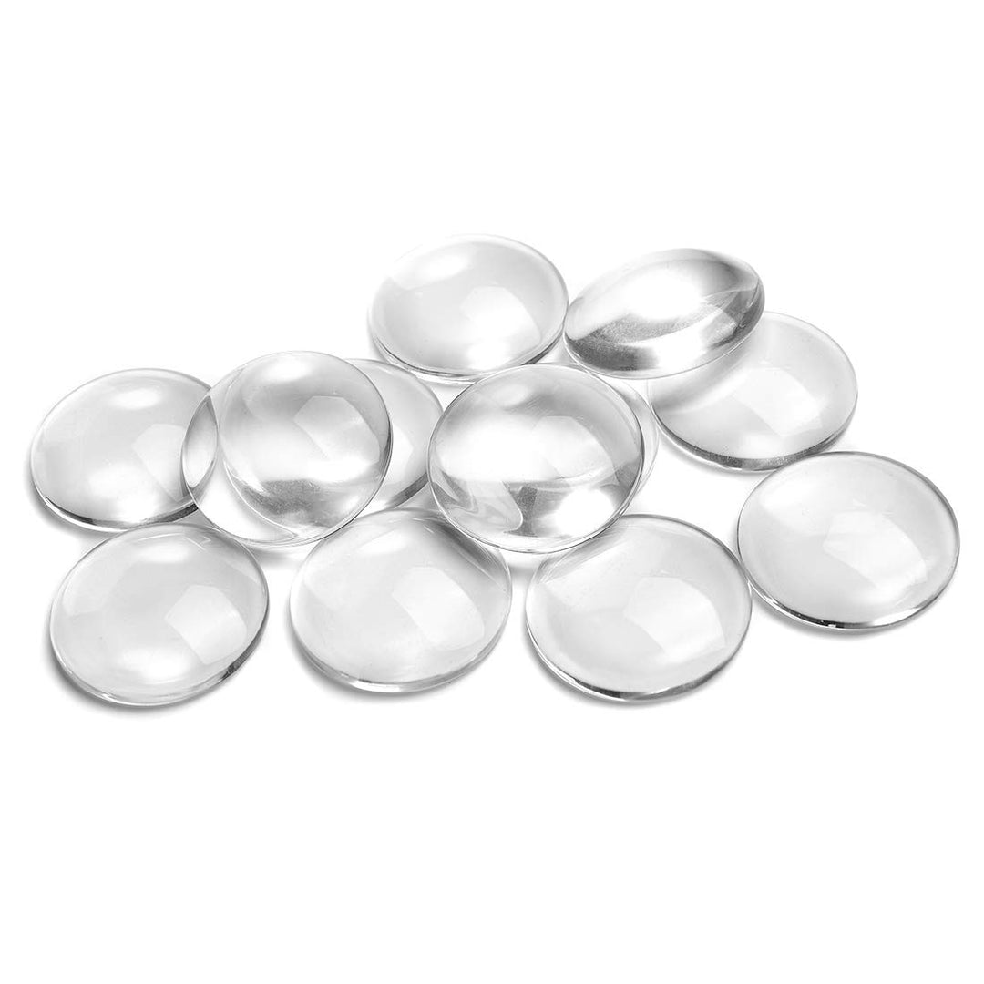80pcs Pendant Bezels and Clear Cabochon Domes Set for Photo Pendant Resin Craft Jewelry Making, 40pcs Silver Pendant Trays with 40pcs Transparent Glass Cabochons 1 inch/25mm Matching