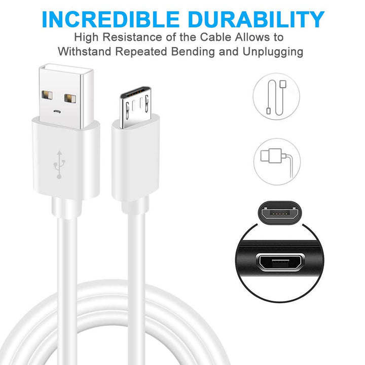 3 Pack 10FT Power Extension Cable for Wyze Cam Pan/WyzeCam/Kasa Cam/YI Dome Home Camera/Furbo Dog/Nest Cam/Arlo Q/Blink/Cloud Camera,USB to Micro USB Durable Charging and Data Sync Cord