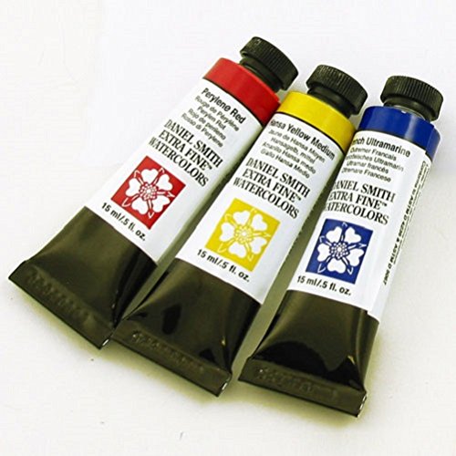 Extra Fine Primary Watercolor Set, 3 Tubes, 15ml, 1.5 Fl Oz (Pack of 1)