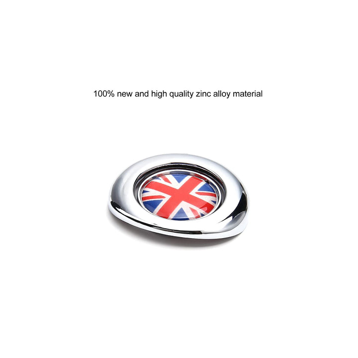 for Mini Cooper Engine Start/Stop Cover Power Control Pushbutton Switches Decoration Cap Interior Accessories for 2nd Gen Mini Cooper R55 R56 R57 R58 R59 R60 -Red Flag