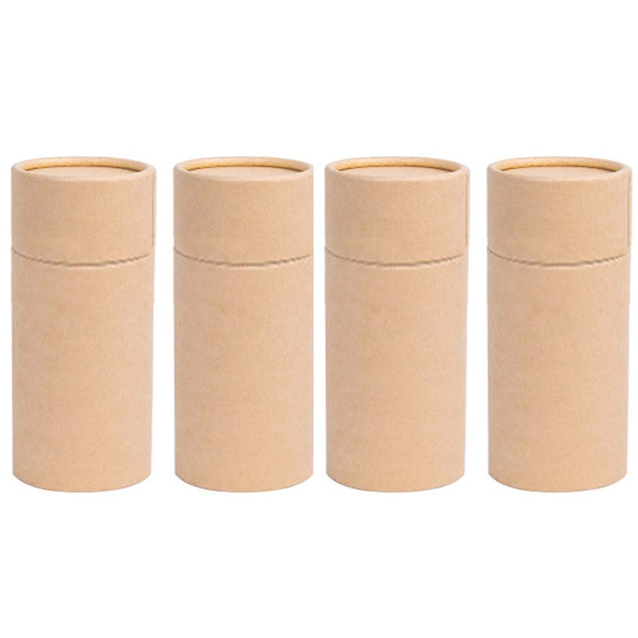 4pcs Empty Kraft Paper Jar Tube Essential Oil Bottle Packaging Box Gift Paper Tube for Tea Coffee Cosmetic Crafts Packing Box With Lid Round Paper Cardboard Boxes (100ml)