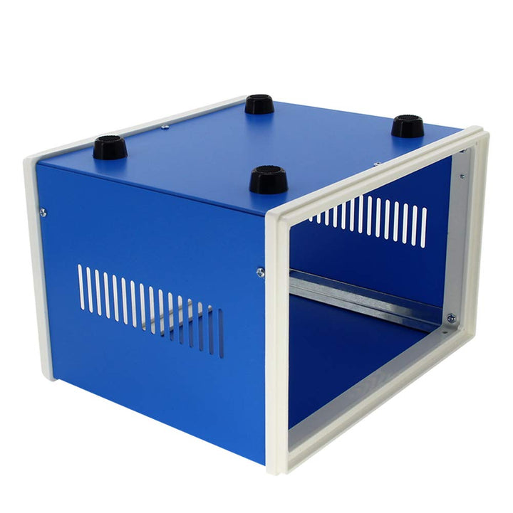 8.27 x 7.09 x 5.51 Dustproof Electronic Junction Box Metal Enclosure Project Box for Electronic Projects Blue