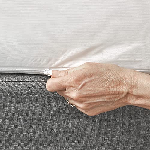 AllerEase Waterproof Mattress Protector- Twin Size Polyester Zip Allergy Protection Waterproof Quiet Cover