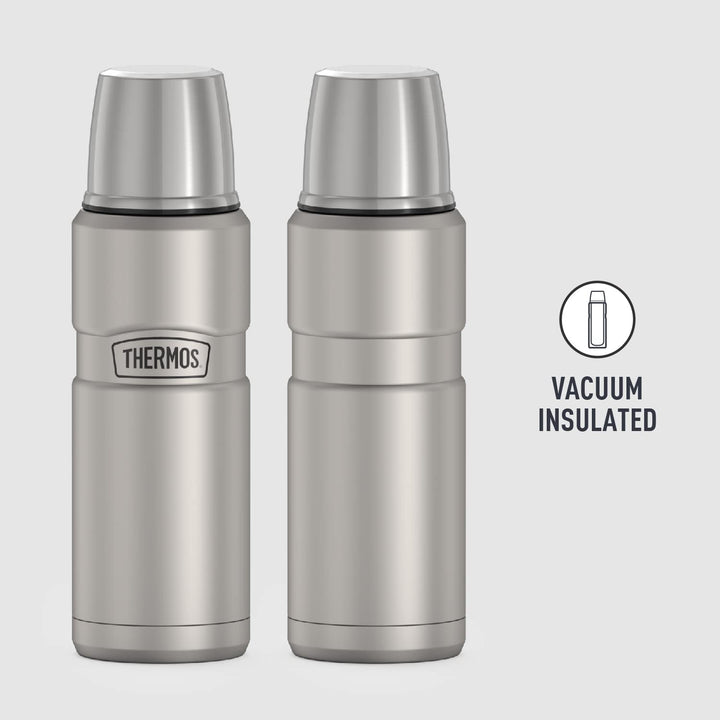 Stainless King Vacuum-Insulated Compact Bottle, 16 Ounce, Matte Steel