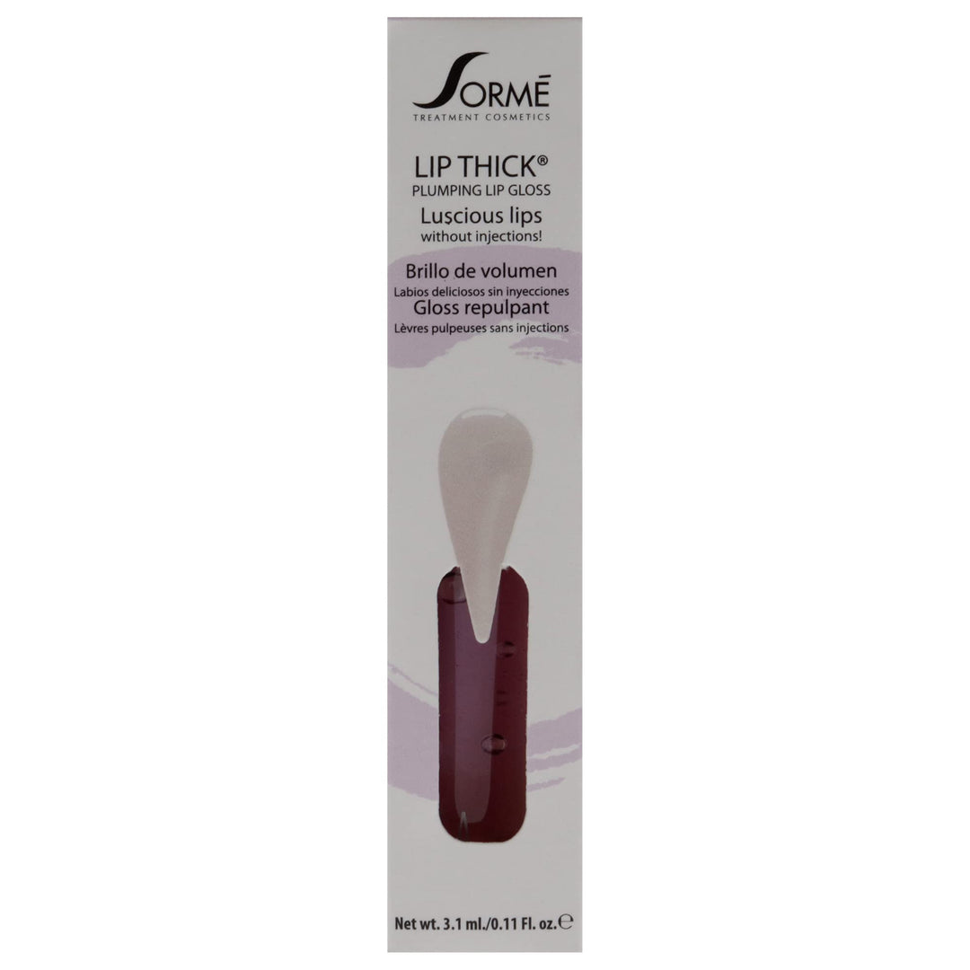 Sorme Cosmetics Lip Thick Plumping Lip Gloss, Clear, 0.11 Ounce
