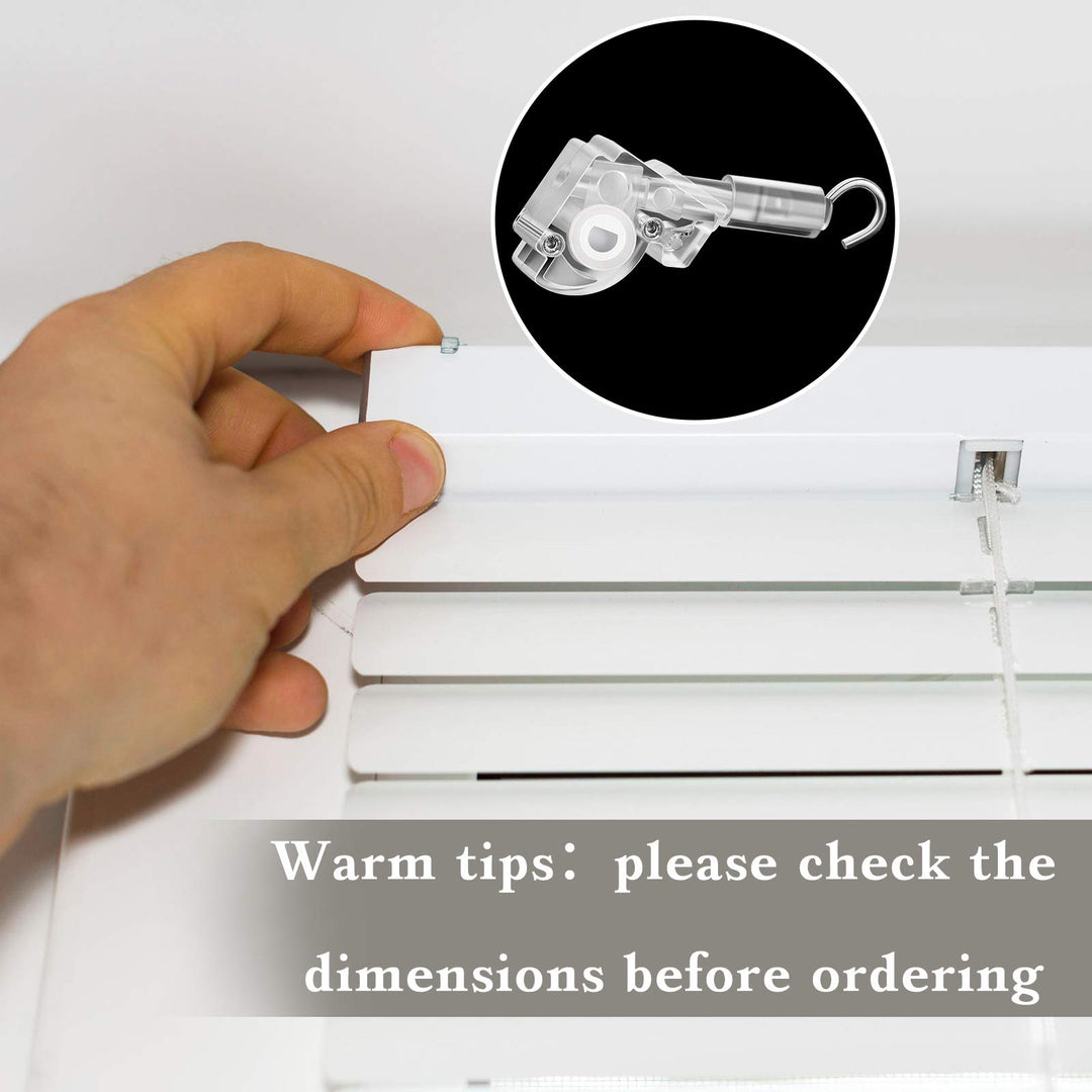 4 Pieces Blind Wand Tilt Control Wand Tilter for 1 Inch Mini Blind Head Rail Blind Tilt Mechanism Replacement with D Shaped Gear Tilt Mechanism Hook Connection