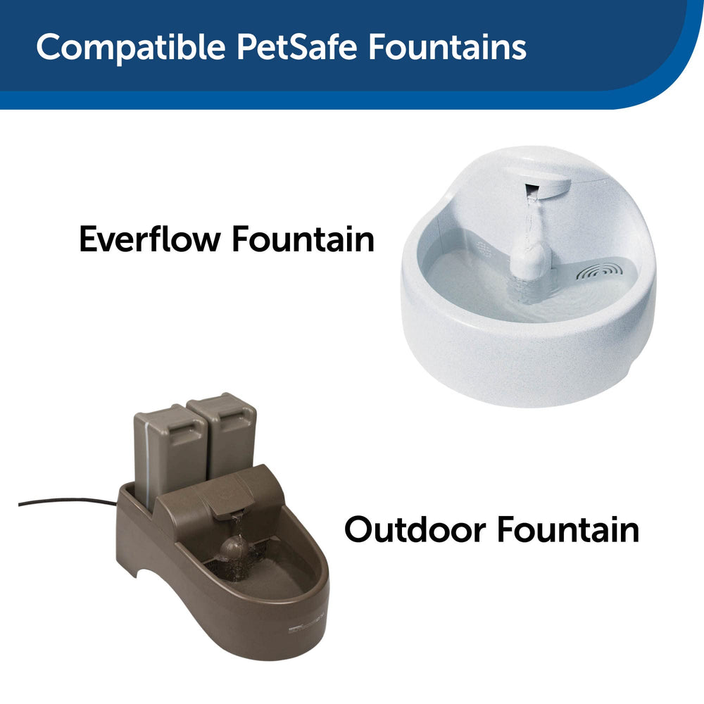 Drinkwell Replacement Filter Pack for Outdoor Dog Water Fountain, 3 Carbon Filters & 1 Foam Filter