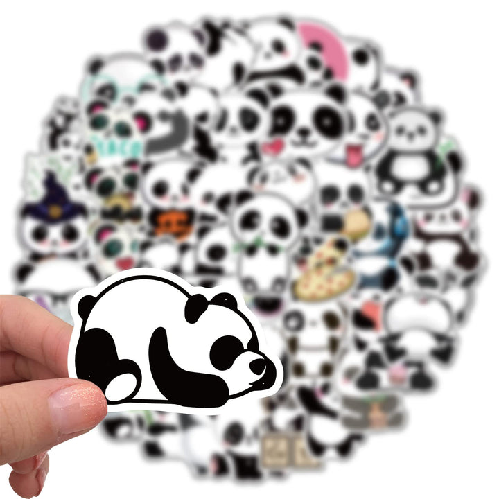 50Pcs Panda Stickers, Waterproof Vinyl Stickers Decals for Laptop Water Bottle Phone Luggage, Cute Cartoon Stickers Pack