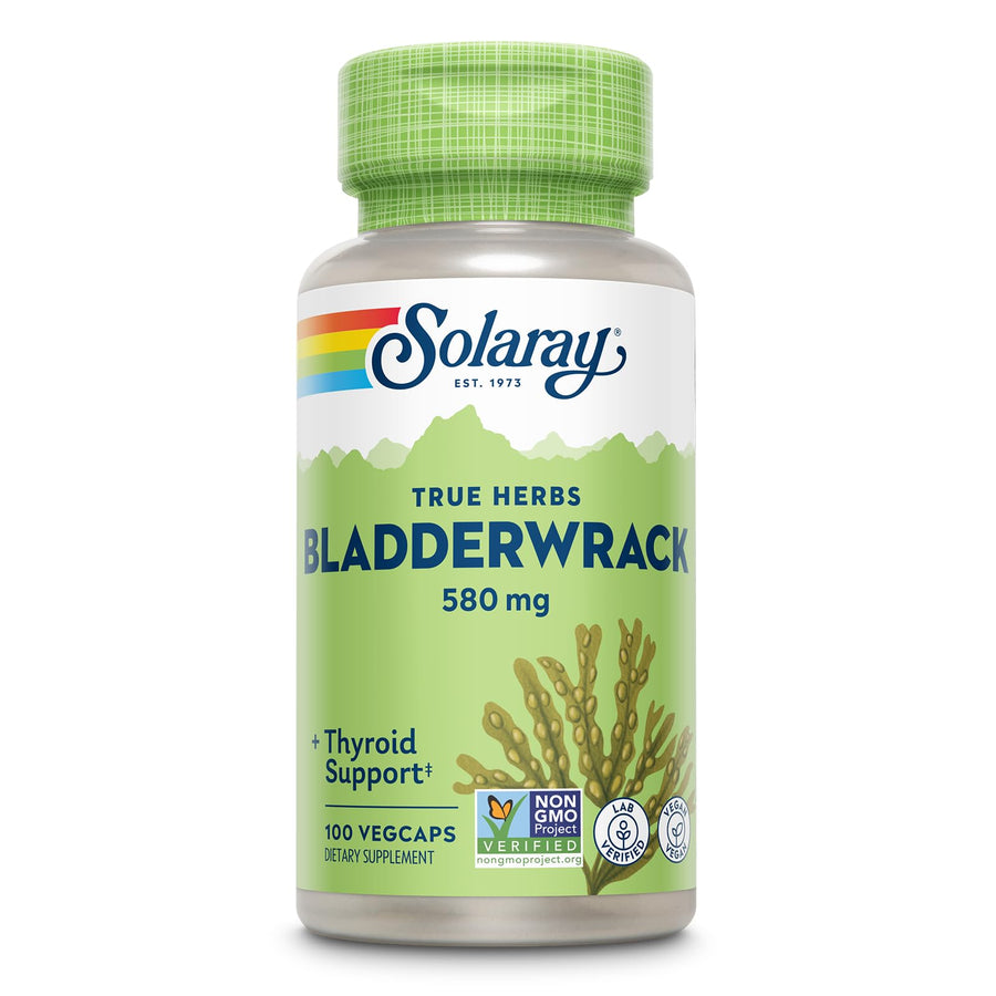 Bladderwrack Capsules 580 mg - Nutrient-Packed Seaweed Supplement, High in Iodine - Balanced Herbal Support - Vegan, Non-GMO, 60-Day Guarantee, Lab Verified - 100 Servings, 100 VegCaps