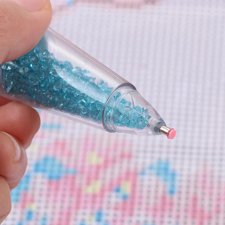 6 Pcs Diamond Painting Pen, Creative Flower Pot Shape Point Drill Pen, 5D Diamond Painting Tools for DIY Crafts, Diamond Paintings, Sewing, Cross Stitch, Nail Art Decoration (Blue, Pink, Purple)
