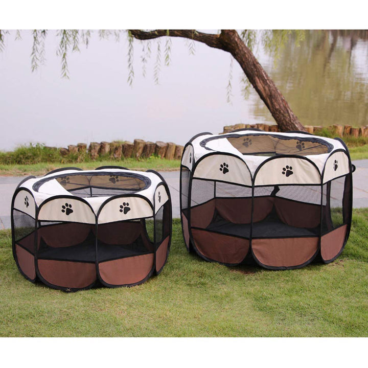 Portable Pet Playpen, Dog Playpen Foldable Pet Exercise Pen Tents Dog Kennel House Playground for Puppy Dog Yorkie Cat Bunny Indoor Outdoor Travel Camping Use