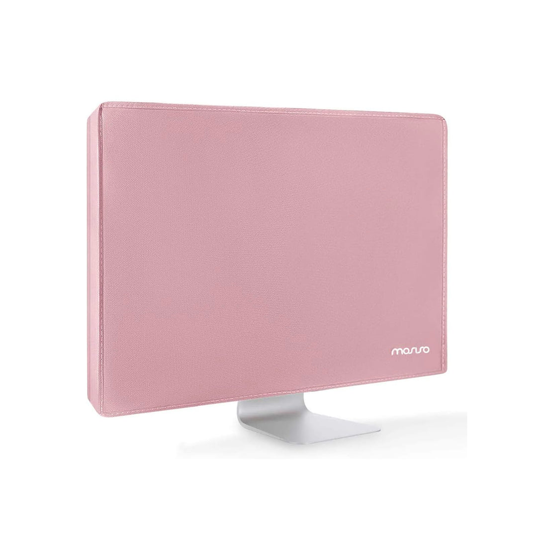 Monitor Dust Cover 22, 23, 24, 25 inch Anti-Static Dustproof LCD/LED/HD Panel Case Computer Screen Protective Sleeve Compatible with iMac 24 inch, 22-25 inch PC, Desktop and TV, Pink