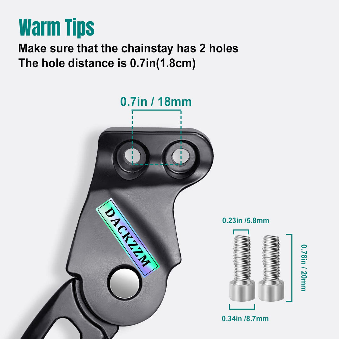 Bike Kickstand, 18mm Bicycle Kickstands for Mountain Bike, Rear Mount Bike Kick Stand Fit 24inch 27.5in Adult Bike, Mountain Bike Kickstand Suit for Road Bike/MTB/BMX/E-Bike ( Hole Spacing 18mm )